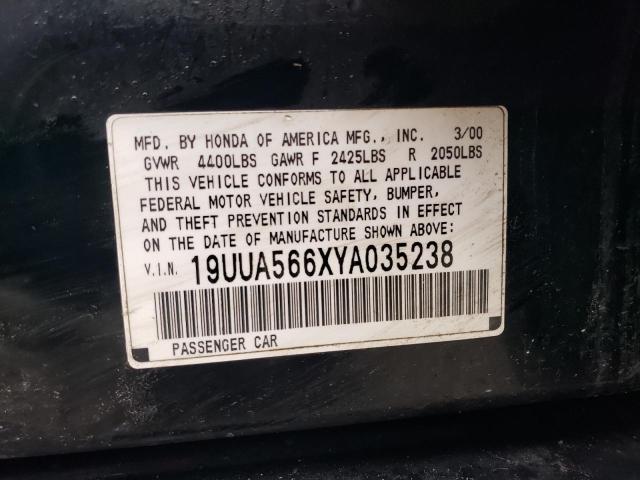 19UUA566XYA035238 - 2000 ACURA 3.2TL BLACK photo 12