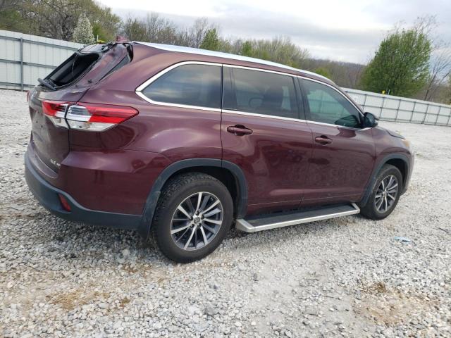 5TDJZRFHXHS405562 - 2017 TOYOTA HIGHLANDER SE BURGUNDY photo 3