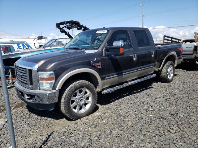 1FTWW31R48EC74341 - 2008 FORD F350 SRW SUPER DUTY BLACK photo 1