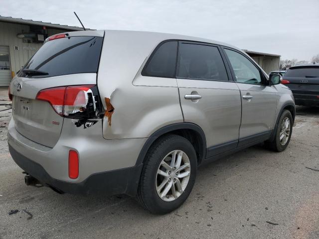 5XYKTCA69EG501975 - 2014 KIA SORENTO LX SILVER photo 3