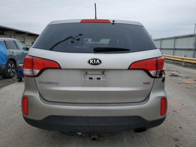 5XYKTCA69EG501975 - 2014 KIA SORENTO LX SILVER photo 6