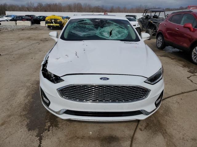 3FA6P0K95KR269864 - 2019 FORD FUSION TITANIUM WHITE photo 5