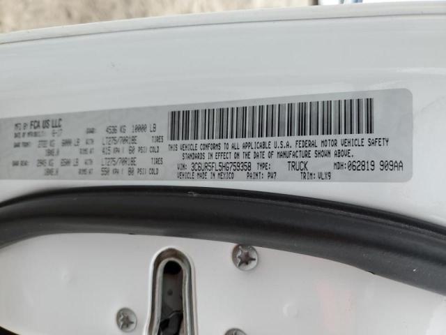 3C6UR5FL5HG759358 - 2017 RAM 2500 LARAMIE WHITE photo 12