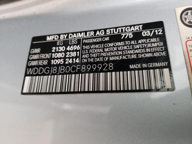 WDDGJ8JB0CF899928 - 2012 MERCEDES-BENZ C 350 4MATIC SILVER photo 12