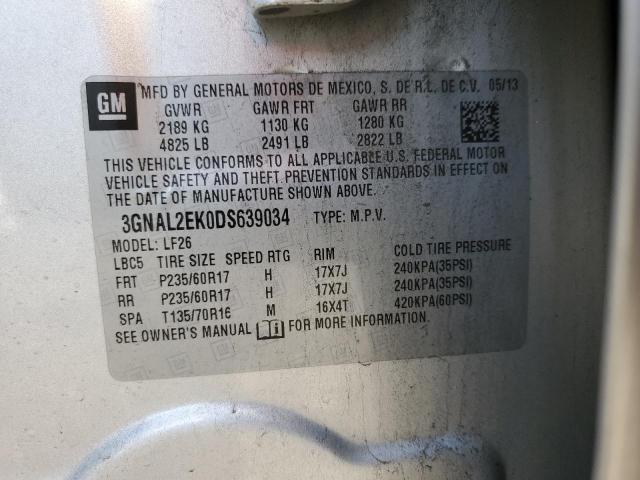 3GNAL2EK0DS639034 - 2013 CHEVROLET CAPTIVA LS 银色 照片 14