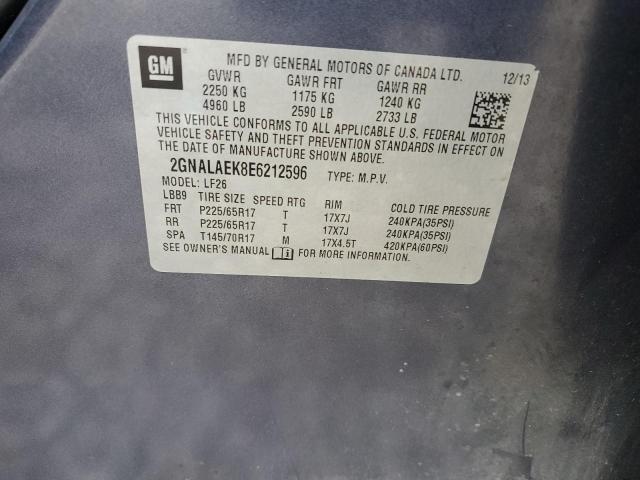 2GNALAEK8E6212596 - 2014 CHEVROLET EQUINOX LS BLUE photo 13