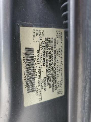 3N1BC1CP3BL489954 - 2011 NISSAN VERSA S SILVER photo 12