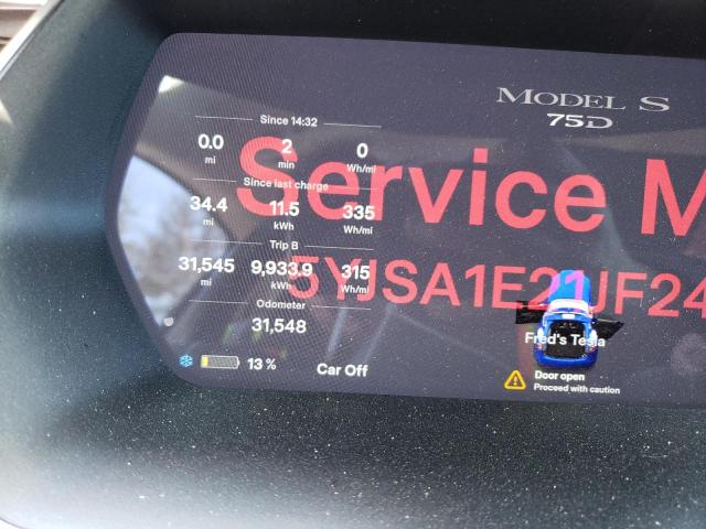 5YJSA1E21JF244913 - 2018 TESLA MODEL S Կապույտ լուսանկար 9