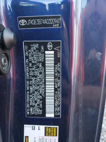 JTKDE3B74A0320947 - 2010 TOYOTA SCION TC ლურჯი ფოტო 12