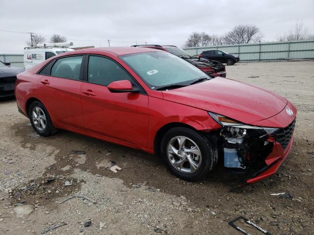 5NPLL4AG3MH035325 - 2021 HYUNDAI ELANTRA SE RED photo 4