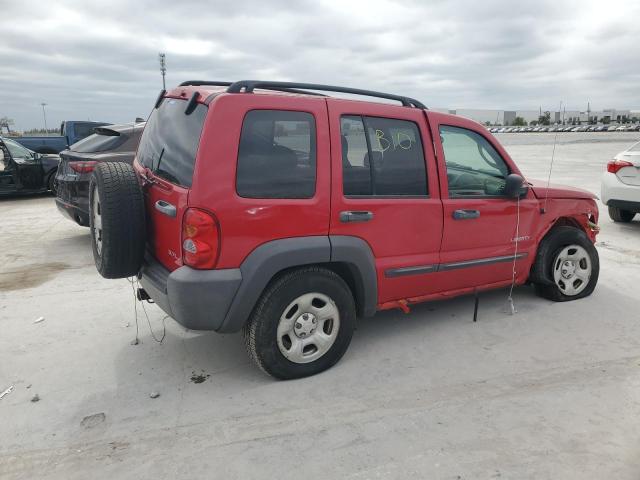 1J4GL48K44W276889 - 2004 JEEP LIBERTY SPORT RED photo 3