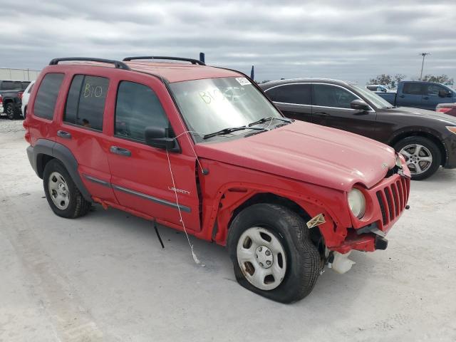1J4GL48K44W276889 - 2004 JEEP LIBERTY SPORT RED photo 4
