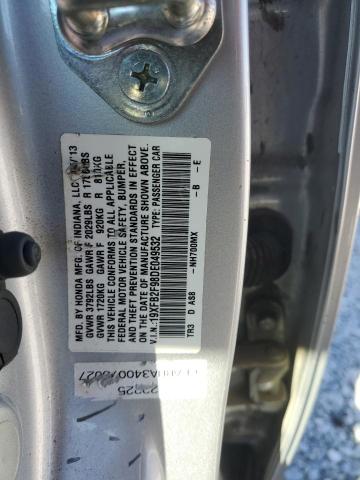 19XFB2F98DE049532 - 2013 HONDA CIVIC EXL 银色 照片 12