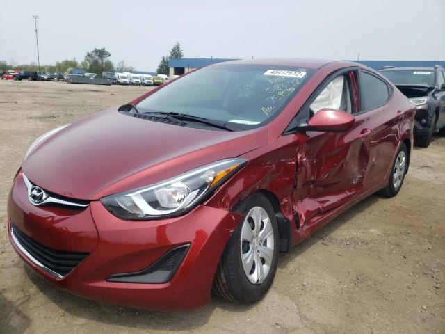 5NPDH4AE0GH759546 - 2016 HYUNDAI ELANTRA SE RED photo 2