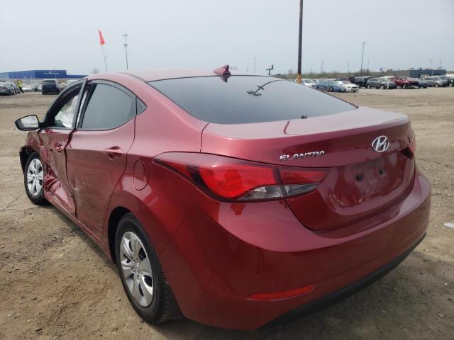 5NPDH4AE0GH759546 - 2016 HYUNDAI ELANTRA SE RED photo 3