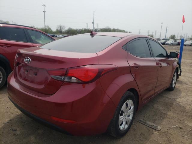 5NPDH4AE0GH759546 - 2016 HYUNDAI ELANTRA SE RED photo 4