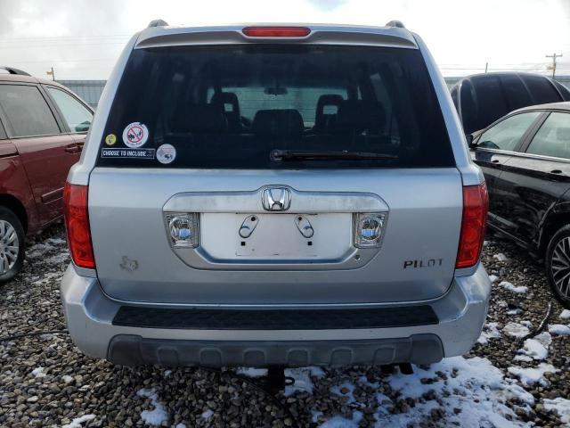 2HKYF18664H568665 - 2004 HONDA PILOT EXL SILVER photo 6