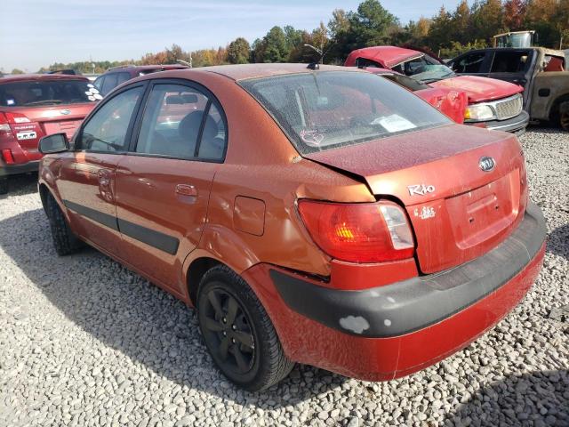 KNADE123986407370 - 2008 KIA RIO BASE ORANGE photo 3