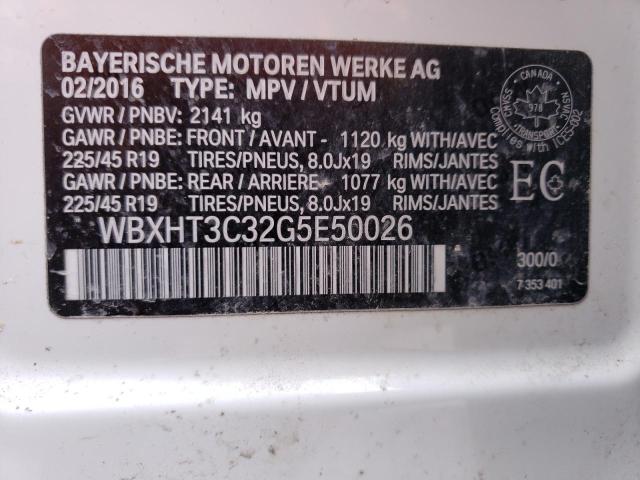 WBXHT3C32G5E50026 - 2016 BMW X1 XDRIVE28I WHITE photo 14