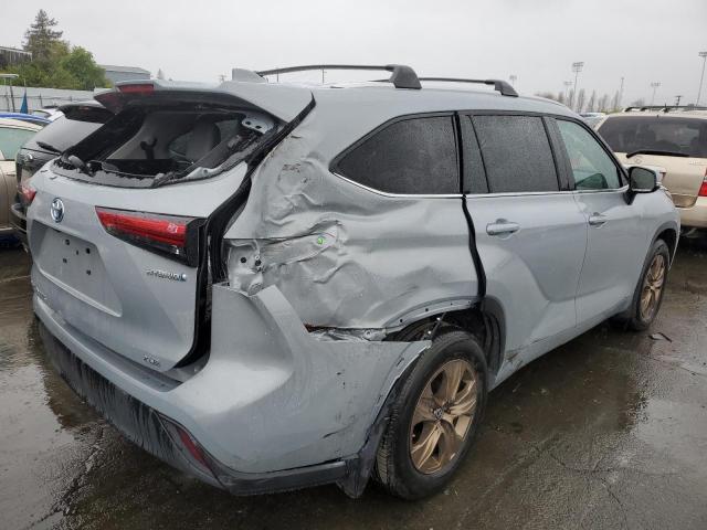 5TDABRCH9NS540813 - 2022 TOYOTA HIGHLANDER HYBRID XLE GRAY photo 3