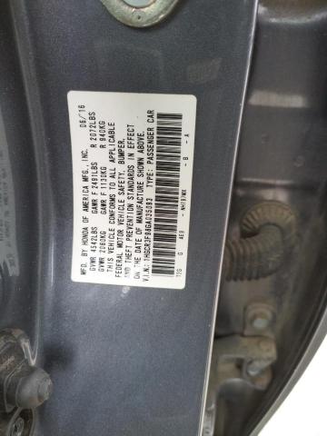 1HGCR3F98GA035093 - 2016 HONDA ACCORD TOURING GRAY photo 12