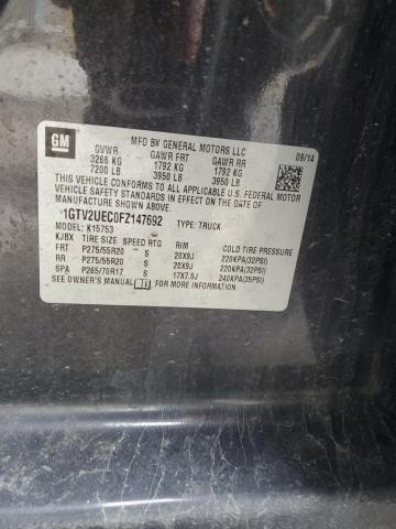 1GTV2UEC0FZ147692 - 2015 GMC SIERRA K1500 SLE CHARCOAL photo 12