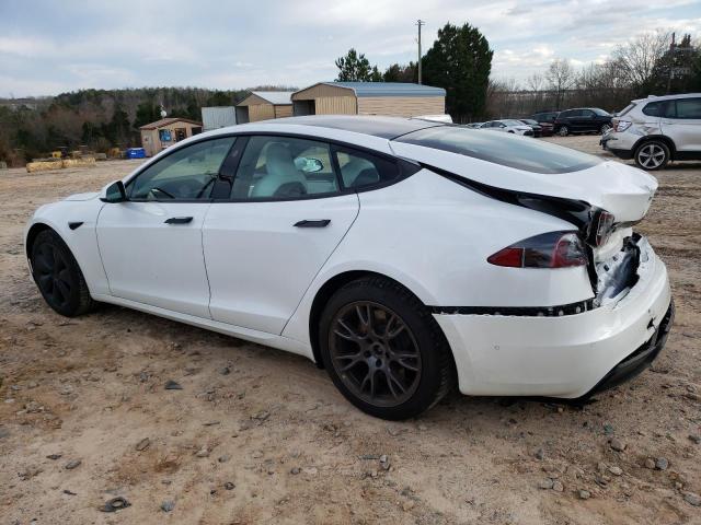 5YJSA1E56NF467125 - 2022 TESLA MODEL S WHITE photo 2