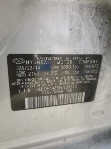 KMHDH4AE6EU109215 - 2014 HYUNDAI ELANTRA SE SILVER photo 12