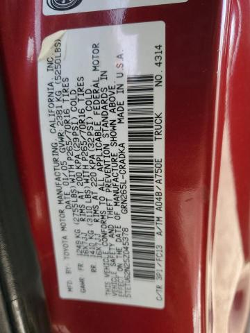 5TETU62N25Z045378 - 2005 TOYOTA TACOMA PRERUNNER ACCESS CAB RED photo 13