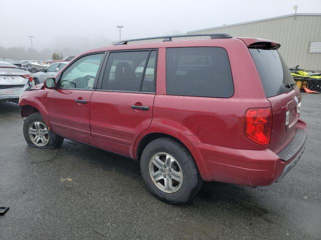 5FNYF18565B045265 - 2005 HONDA PILOT EXL RED photo 2