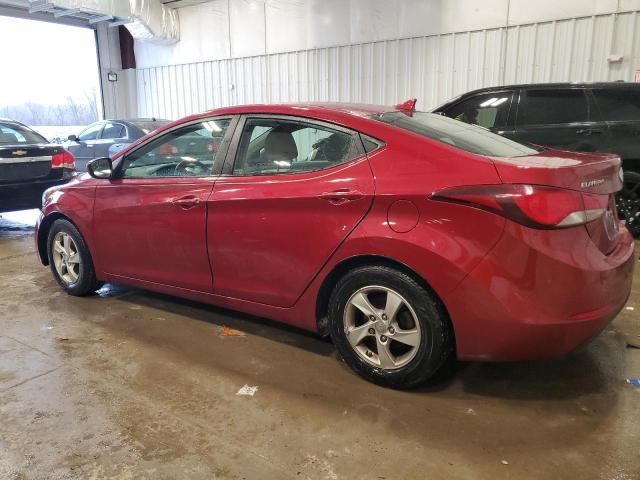 5NPDH4AE0FH601562 - 2015 HYUNDAI ELANTRA SE RED photo 2