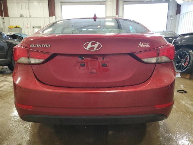 5NPDH4AE0FH601562 - 2015 HYUNDAI ELANTRA SE RED photo 6