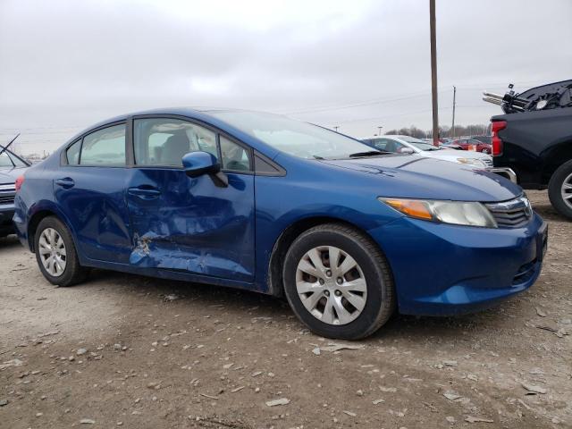 19XFB2F57CE322763 - 2012 HONDA CIVIC LX BLUE photo 4