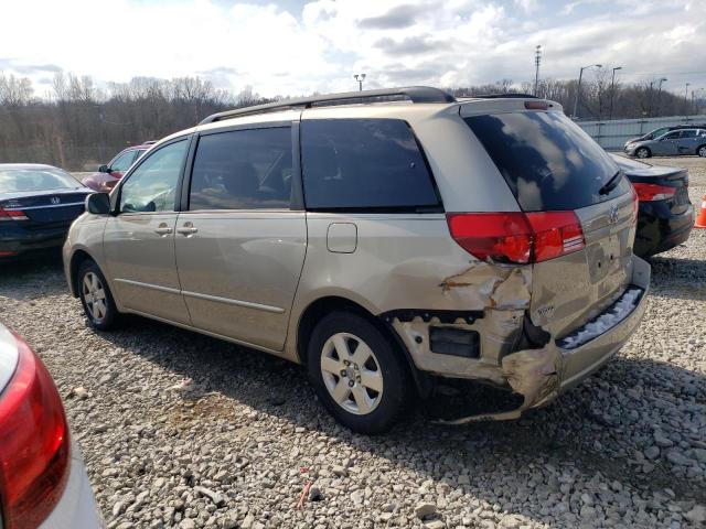 5TDZA22C94S118932 - 2004 TOYOTA SIENNA XLE CREAM photo 2