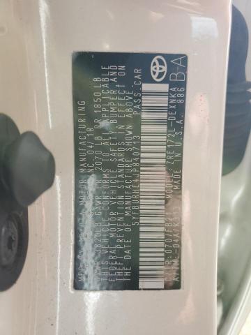 5YFBURHE4JP840713 - 2018 TOYOTA COROLLA L 白色 照片 12