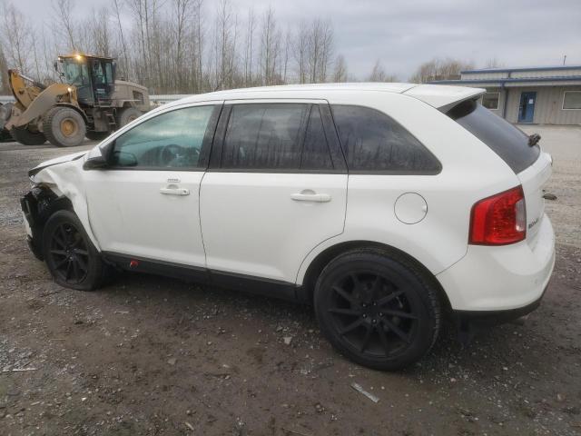 2FMDK3JC0DBB12173 - 2013 FORD EDGE SEL WHITE photo 2