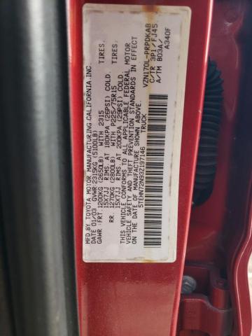 5TEHN72N93Z197146 - 2003 TOYOTA TACOMA DOUBLE CAB 红色 照片 12