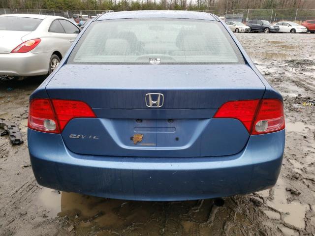 1HGFA16848L089822 - 2008 HONDA CIVIC EX BLUE photo 6