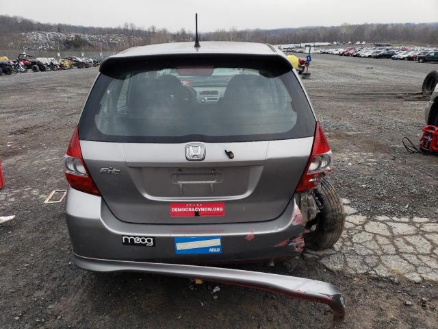 JHMGD37637S016608 - 2007 HONDA FIT S SILVER photo 6