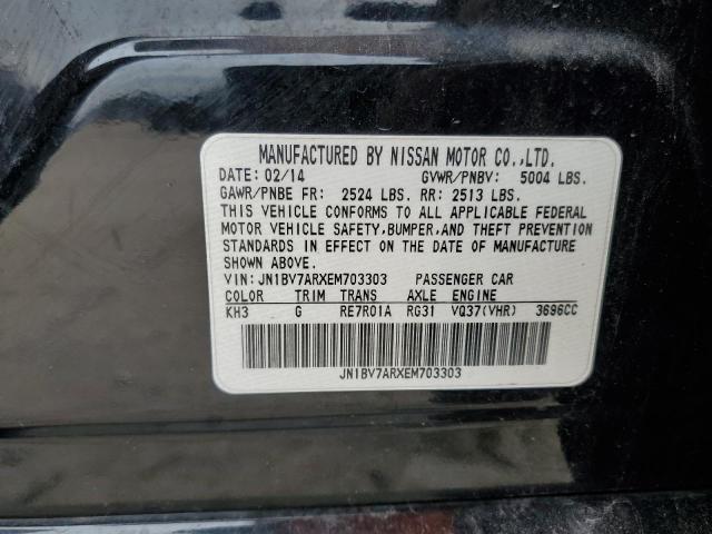 JN1BV7ARXEM703303 - 2014 INFINITI Q50 BASE 黑色 照片 12