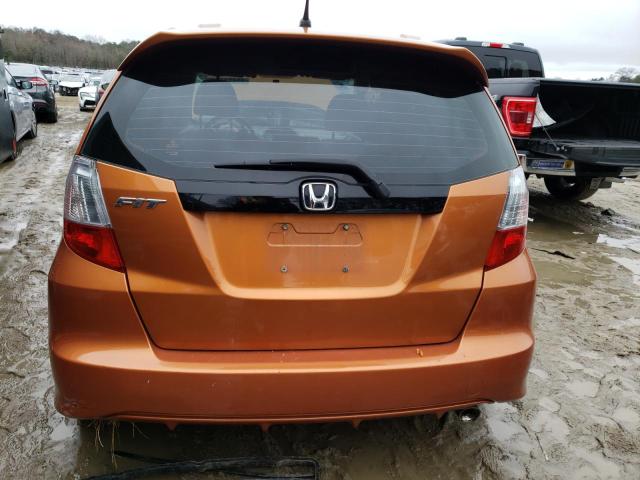 JHMGE8H49AS025411 - 2010 HONDA FIT SPORT ORANGE photo 6