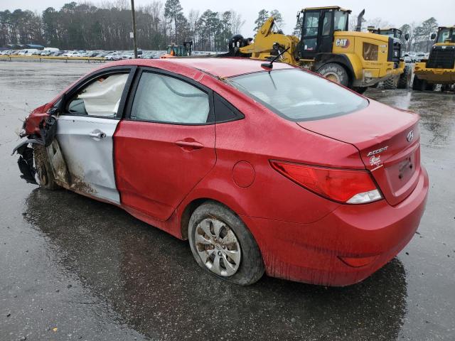 KMHCT4AE0GU943607 - 2016 HYUNDAI ACCENT SE RED photo 2