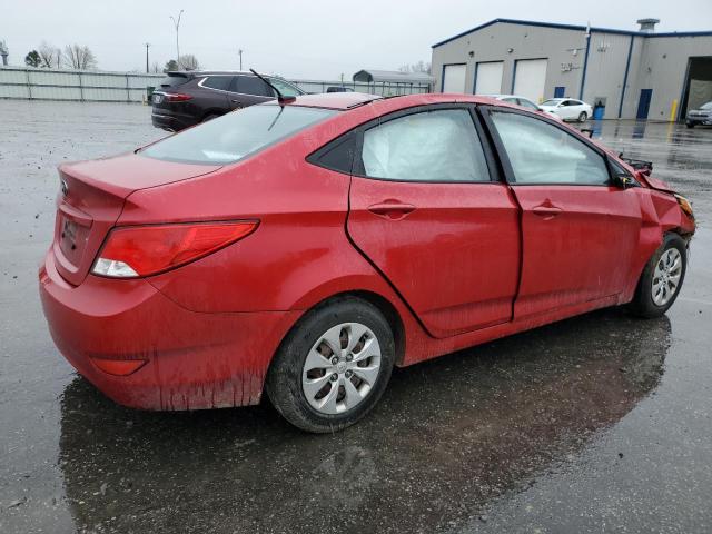 KMHCT4AE0GU943607 - 2016 HYUNDAI ACCENT SE RED photo 3