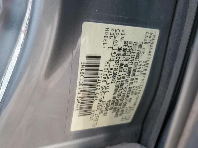 3N1BC13E19L388422 - 2009 NISSAN VERSA S SILVER photo 13