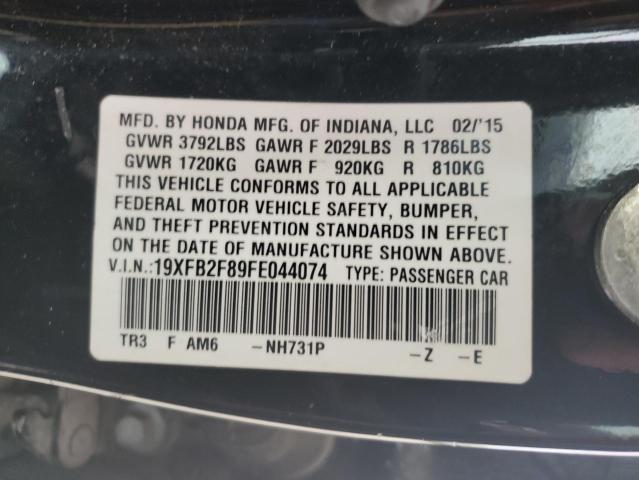 19XFB2F89FE044074 - 2015 HONDA CIVIC EX BLACK photo 12