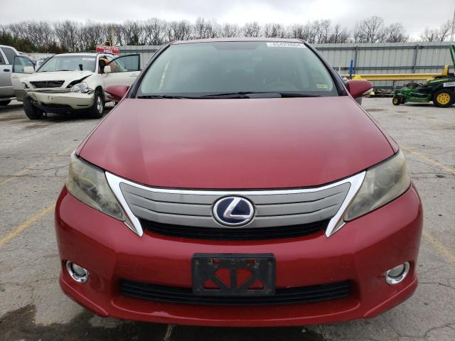 JTHBB1BA9A2034652 - 2010 LEXUS HS 250H RED photo 5