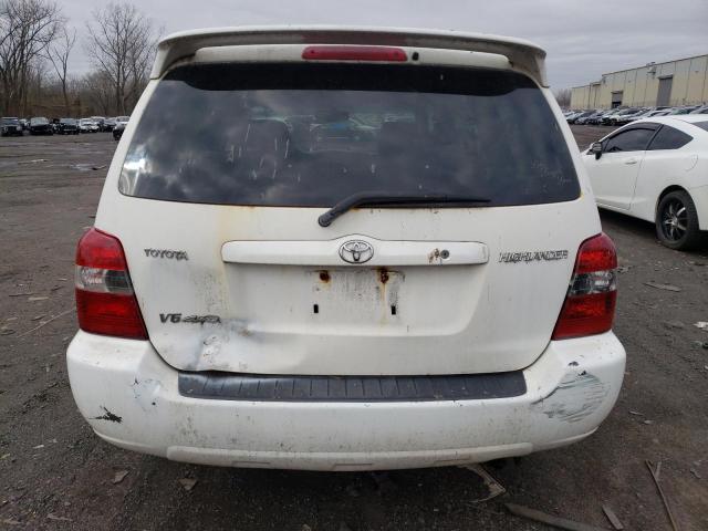 JTEEP21A960139665 - 2006 TOYOTA HIGHLANDER LIMITED WHITE photo 6