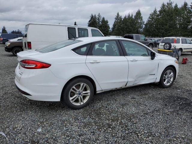 3FA6P0LU0JR274696 - 2018 FORD FUSION SE HYBRID WHITE photo 3