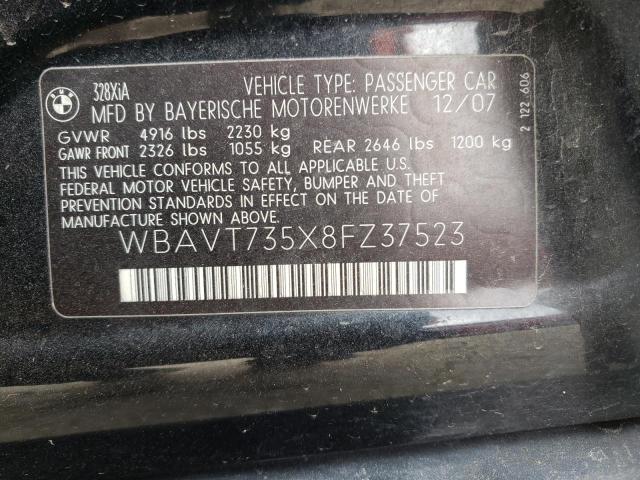 WBAVT735X8FZ37523 - 2008 BMW 328 XIT BLACK photo 13