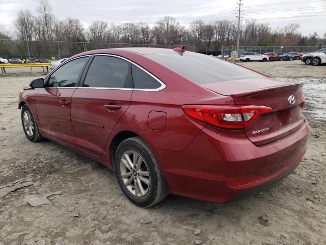 5NPE24AF4FH175339 - 2015 HYUNDAI SONATA SE RED photo 2